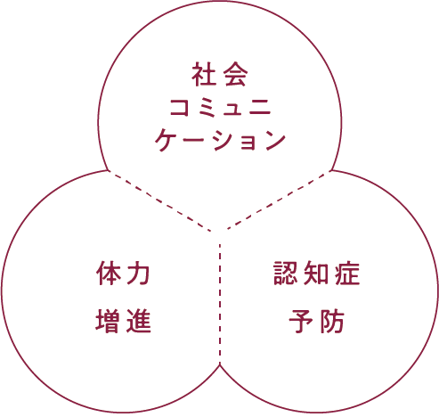 社会コミュニケーション 認知症予防 体力増進