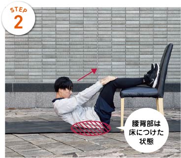 STEP2　肘の位置が動かないように意識
