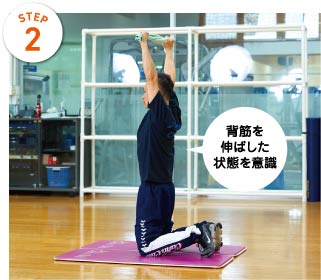 STEP2　背筋を伸ばした状態を意識